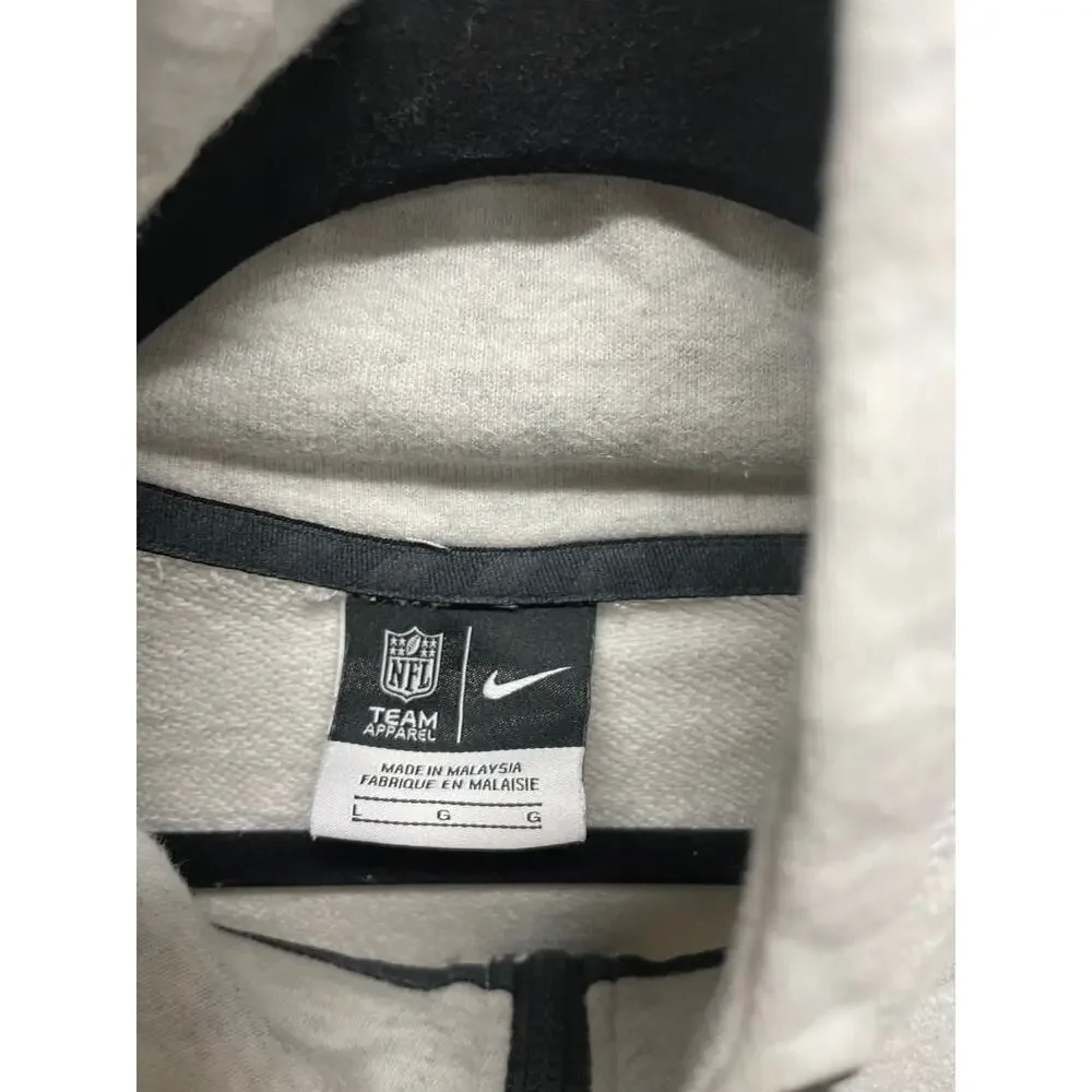 Nike Men's Zip Up Gray Colts Jacket Size Large - Logo in Black - Football